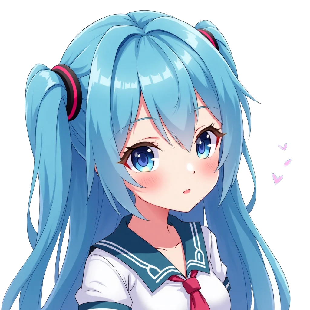 Anime Character with Blue Hair